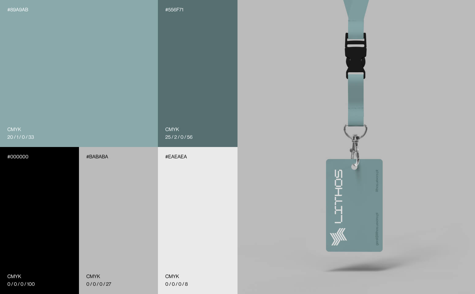 LITHOS color palette and identifcation card.
