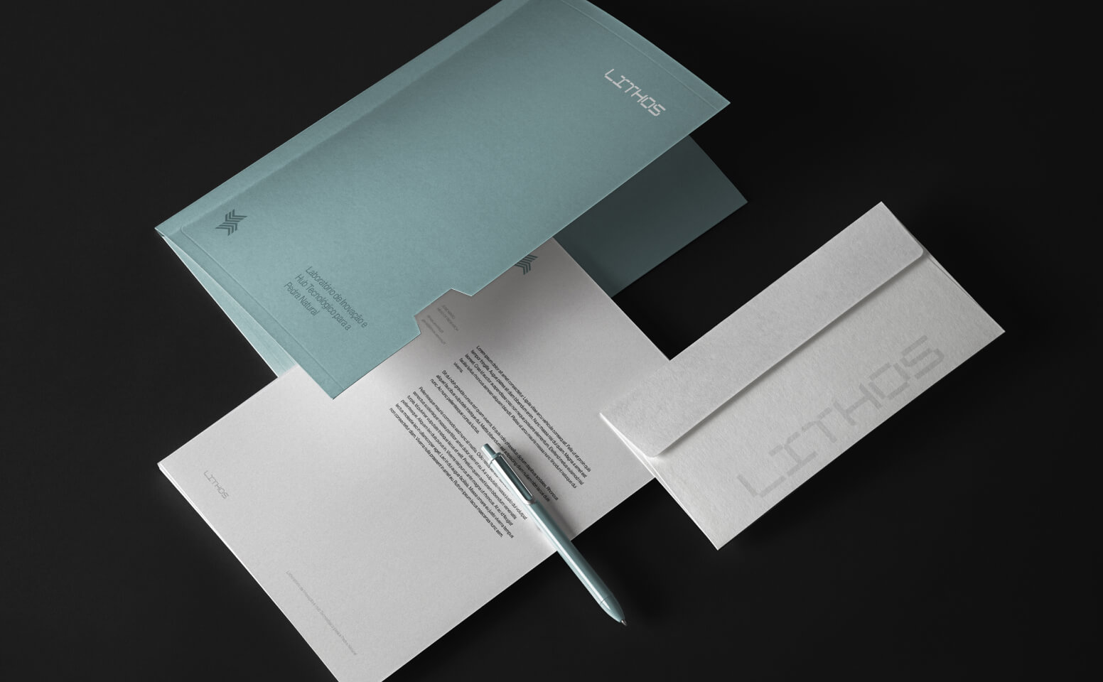LITHOS Stationary with envelope sheet a4 and folder.